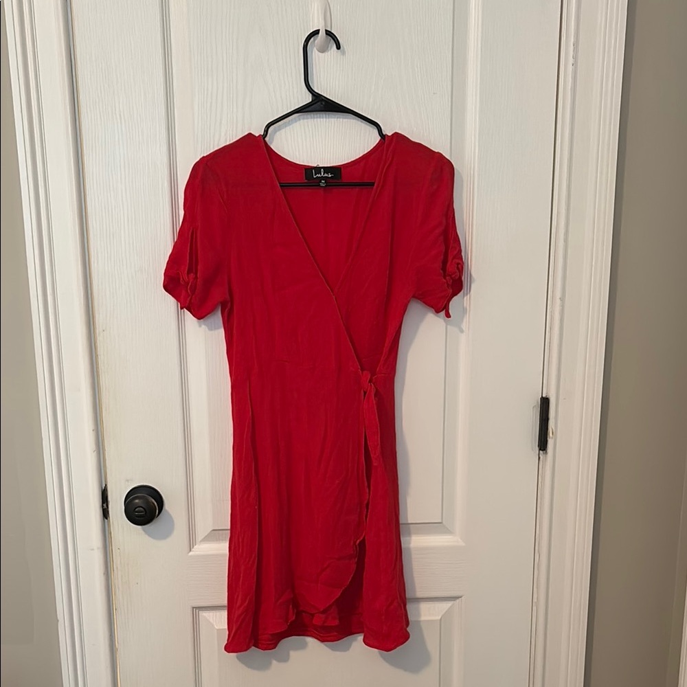 Lulu's Red Wrap Dress